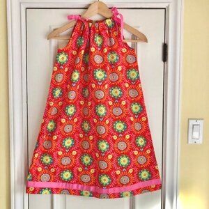 NWOT Hanna Andersson Girls' Orange Floral Medallion Sundress SIZE 150 (12 US)